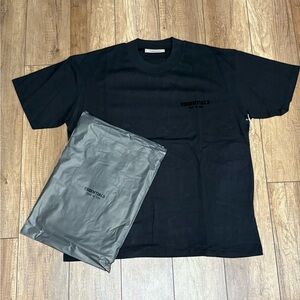 Fear of God Essentials Stretch Limo All Black Short Sleeve Tee Large